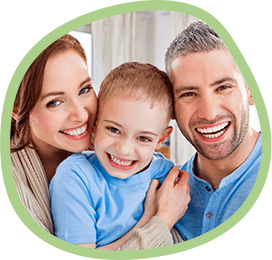 A Young Family Smiling