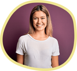 woman smiling after teeth cleaning